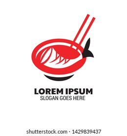 Modern Seafood logo, badge, icon template for culinary business and corporate