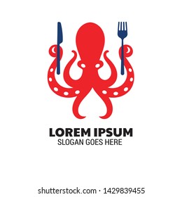 Modern Seafood logo, badge, icon template for culinary business and corporate