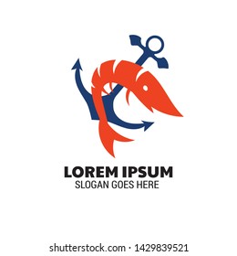 Modern Seafood logo, badge, icon template for culinary business and corporate