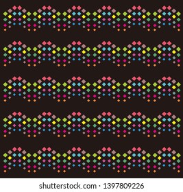 
modern seamleas vector pattern, with a neat combination of small boxes, colorful textures.