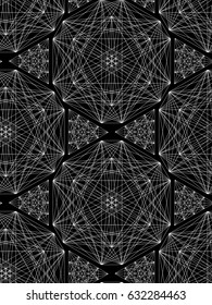 Modern Seamless Background. Geometric Ornament. Technical style. Alien Technologies.