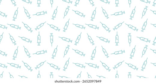 Padrão de fundo contínuo moderno com ícones médicos e equipamentos de saúde no design de vetor plano