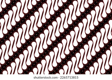 Moderne nahtlose Batik Parang Muster Vektorgrafik. Illustration des Batik-Musters indonesischer Hintergrund. Indonesische Batik-Ornament-Muster. Vektorhintergrund.
