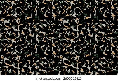 Modern seamless camouflage leopard print pattern in earthy tones. Trendy animal skin design perfect for textiles, fashion, wallpapers, and backgrounds.

