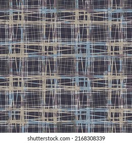 Modern seamless check pattern in casual style. Vector print.