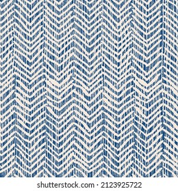 Modern seamless chevron pattern on mottled texture background.  Abstract background with hand drawn smearing random lines and trendy hipster style texture. Vector seamless geometric pattern. 