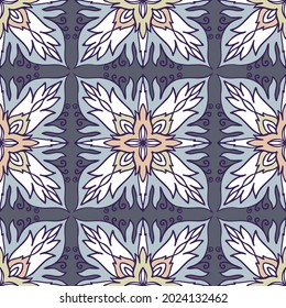 Modern seamless colorful stylized design with abstract calligraphic lines in flower shape. Can be used for printing on paper, textiles, backgrounds, wallpapers