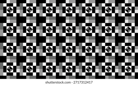 Diseño moderno sin costuras con Formas en blanco y negro. Fondo geométrico mínimo con formas repetitivas de alto contraste