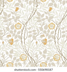 Modern seamless Floral pattern for interior decoration, wrapping paper, graphic design and textile. Vector illustration. Background.