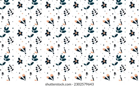 Modern Seamless Floral Pattern Vector Decoration for wall, textile, fashion, and fabrics printing