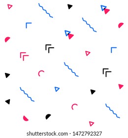 Modern Seamless Geometric Abstract Background Suitable for Wallpapers, Fabric and Website Backgrounds. Memphis pattern. Vector illustration