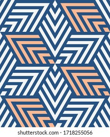 Fondo Geométrico Abstracto Moderno e Impresionante Adecuado para Fondos de Techo, Tejidos y Fondos de Sitio Web. Patrón transparente con rayas. Diseño moderno gráfico. Ilustración del vector