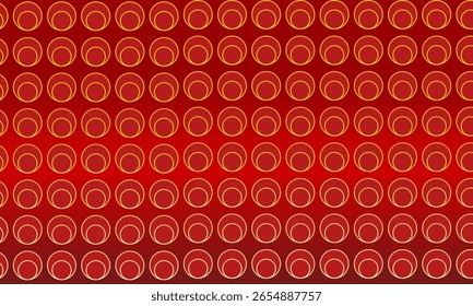 Un Fondo Geométrico Moderno Y Sin Costuras Con Círculos Concéntricos Amarillos En Un Gradiente Rojo Audaz. Perfecto Para Arte Digital, Branding, Embalaje, Presentaciones Y Diseño web Con Estilo.