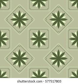 Modern seamless geometric blossom vector pattern style background.
