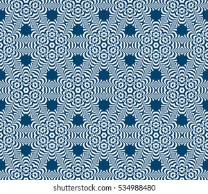 modern seamless geometric floral pattern. vector illustration for design, wallpaper, invitation. blue, silver color