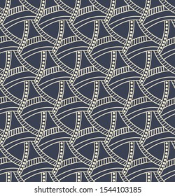modern seamless geometric organic pattern tile in blue and off white. decorative design for textile, fabric, wallpaper, background, backdrop and creative surface designs. seamless design