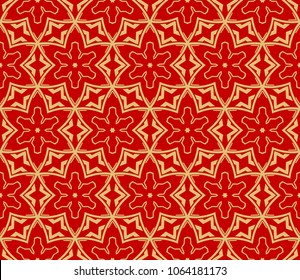 Modern seamless geometric ornament. Vector illustration. Line art design. For print, wallpaper, backgorund.