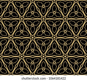 Modern seamless geometric ornament. Vector illustration. Line art design. For print, wallpaper, color backgorund.