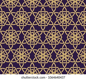 Modern seamless geometric ornament. Vector illustration. Line art design. For print, wallpaper, color backgorund.