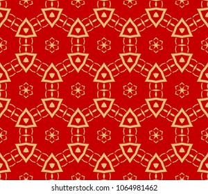 Modern seamless geometric ornament. Vector illustration. Line art design. For print, wallpaper, color backgorund.
