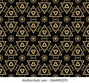 Modern seamless geometric ornament. Vector illustration. Line art design. For print, wallpaper, backgorund.