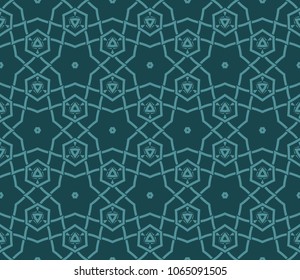 Modern seamless geometric ornament. Vector illustration. Line art design. For print, wallpaper, backgorund.