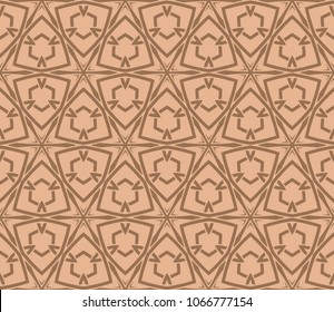 Modern seamless geometric ornament. Vector illustration. Line art design. For print, wallpaper, color backgorund.