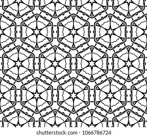 Modern seamless geometric ornament. Vector illustration. Line art design. For print, wallpaper, backgorund.