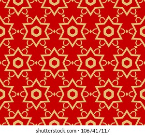 Modern seamless geometric ornament. Vector illustration. Line art design. For print, wallpaper, backgorund.