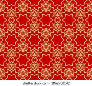 Modern seamless geometric ornament. Vector illustration. Line art design. For print, wallpaper, backgorund.