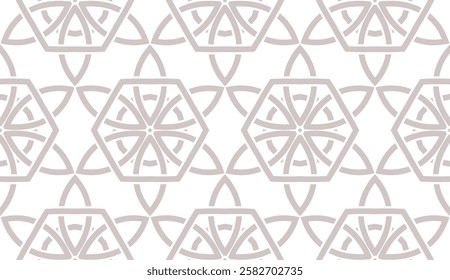 Modern seamless geometric ornament. Vector illustration. Line art design. For print, wallpaper, backgorund.