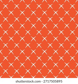 Padrão geométrico contínuo moderno com formas de cruz branca abstrata no fundo de cor. Design minimalista de têxteis e superfície para decoração na moda.