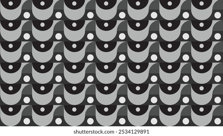 Modern seamless geometric pattern. Black, white and gray color combination. Elegant for printing, backgrounds, designs, wallpaper and gift wrapping