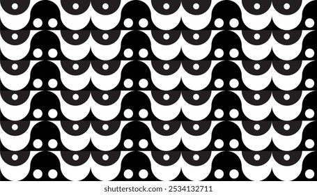 Modern seamless geometric pattern. Black and white color combination. Elegant for printing, backgrounds, designs, wallpaper and gift wrapping