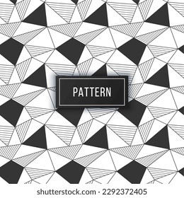 Modern seamless geometric pattern texture with random striped tringles