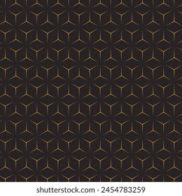 Modern seamless golden geometric pattern 