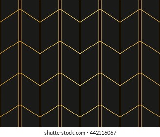 Modern seamless golden wallpaper pattern. 