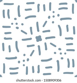Modern seamless hand drawn geometric patterns. Vector design.