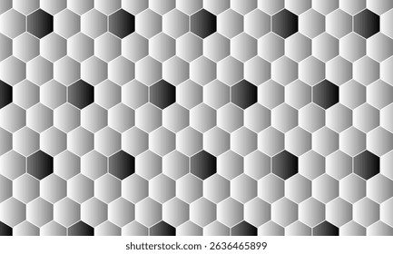 Modern seamless hexagon pattern in grayscale. Abstract geometric background perfect for tech, web, backdrop, presentations, wallpapers, and print design. Clean, stylish, and versatile.