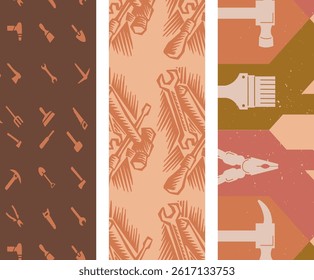 Modern Seamless Labor Illustration Pattern for Marketing Materials

