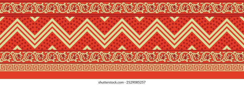 Modern Seamless Motif Pattern,Fashionable Template For Design Or Wallpaper