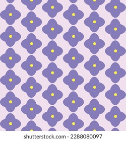 Modern Seamless Pattern Abstract 70's Retro Vintage Mid-Century Pattern Abstract Retro Geometric Smooth Pattern Isolated on Solid Color Background Soft Cute Minimalist Scandinavian Vector