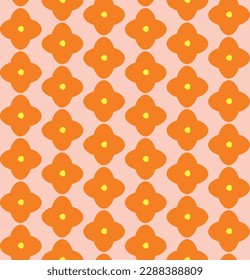 Modern Seamless Pattern Abstract 70's Retro Vintage Mid-Century Pattern Abstract Retro Geometric Smooth Pattern Isolated on Solid Color Background Soft Cute Minimalist Scandinavian Vector