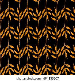 a modern seamless pattern for an autumn mood; a repeated fall background; a vector illustration; with pencil drawn design elements; great for wrapping, textile or banner