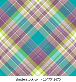 Moderne, nahtlose Muster überprüfen die Textur der Gewebe. Flaches Design. Vektorillustration.