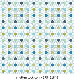 Modern seamless pattern with circles. Colorful vector background. Eps 10