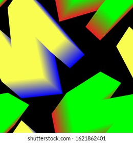 Modern seamless pattern. Curved gradient elements