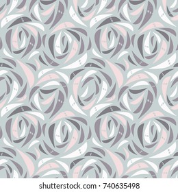 Modern seamless pattern with cute roses can be used for design fabric, backgrounds, wrapping paper, package, covers, linen and more ideas.