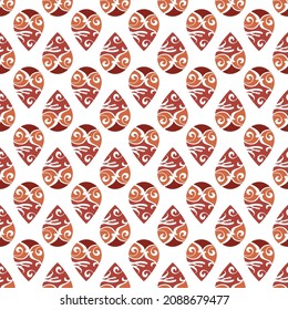 Modern seamless pattern with decorative drops. Cute background for textile, fabric manufacturing, wallpaper, covers, surface, print, gift wrap, scrapbooking. Vector.