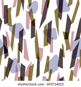 Modern seamless pattern design with colorful trapezoid stripes, simple and contemporary surface pattern, repeating background for web and print